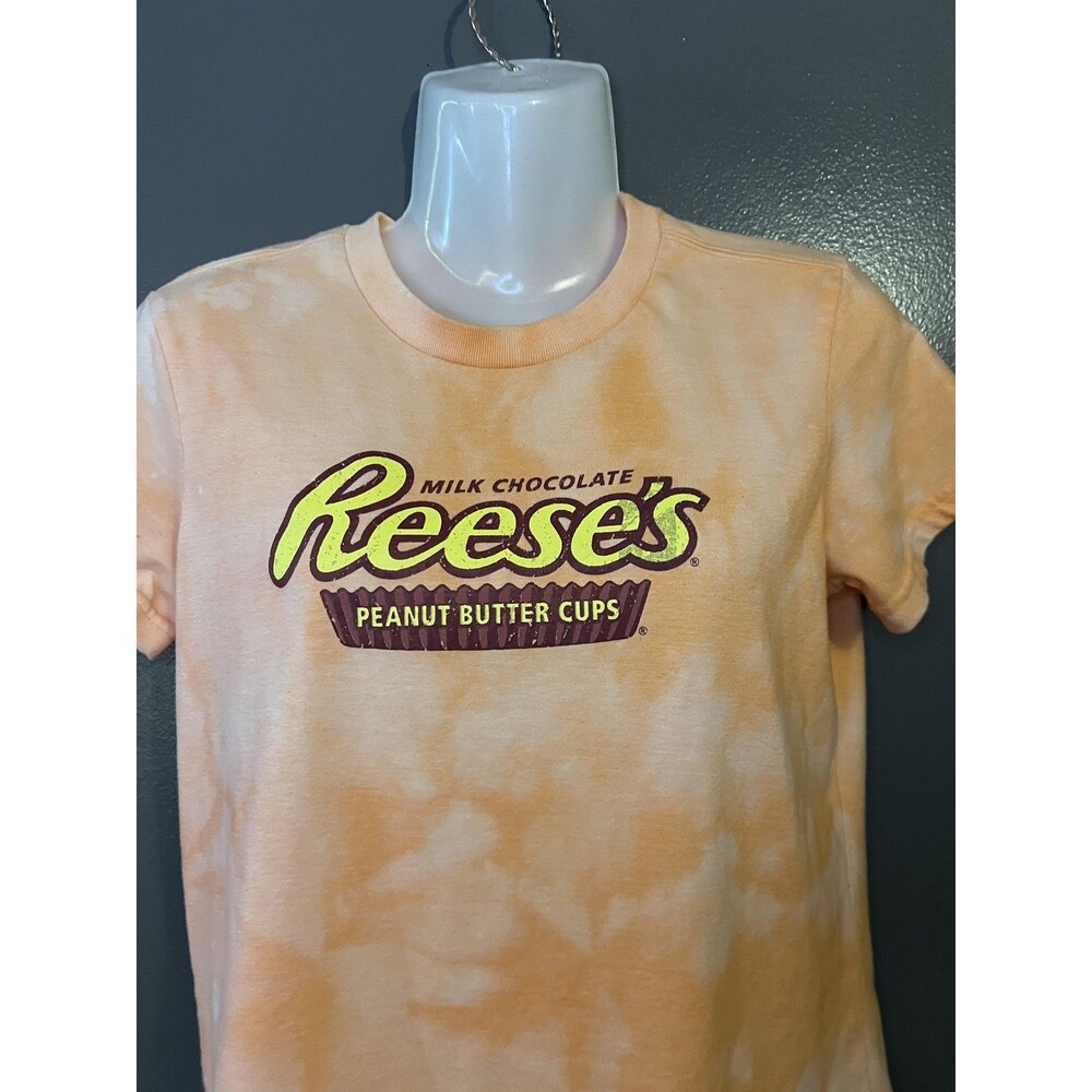 Steve & Barry's Shirt Youth Large Orange Reese's Graphic Tee Tie Dye Top
